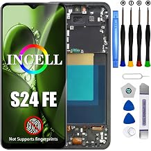 for Samsung Galaxy S24 FE Screen Replacement S24 FE SM-S721B S721U1 S721U S721W S7210 S721N Incell Screen Replacement LCD Display digitizer Touch Screen Assembly with Tools Black with Frame