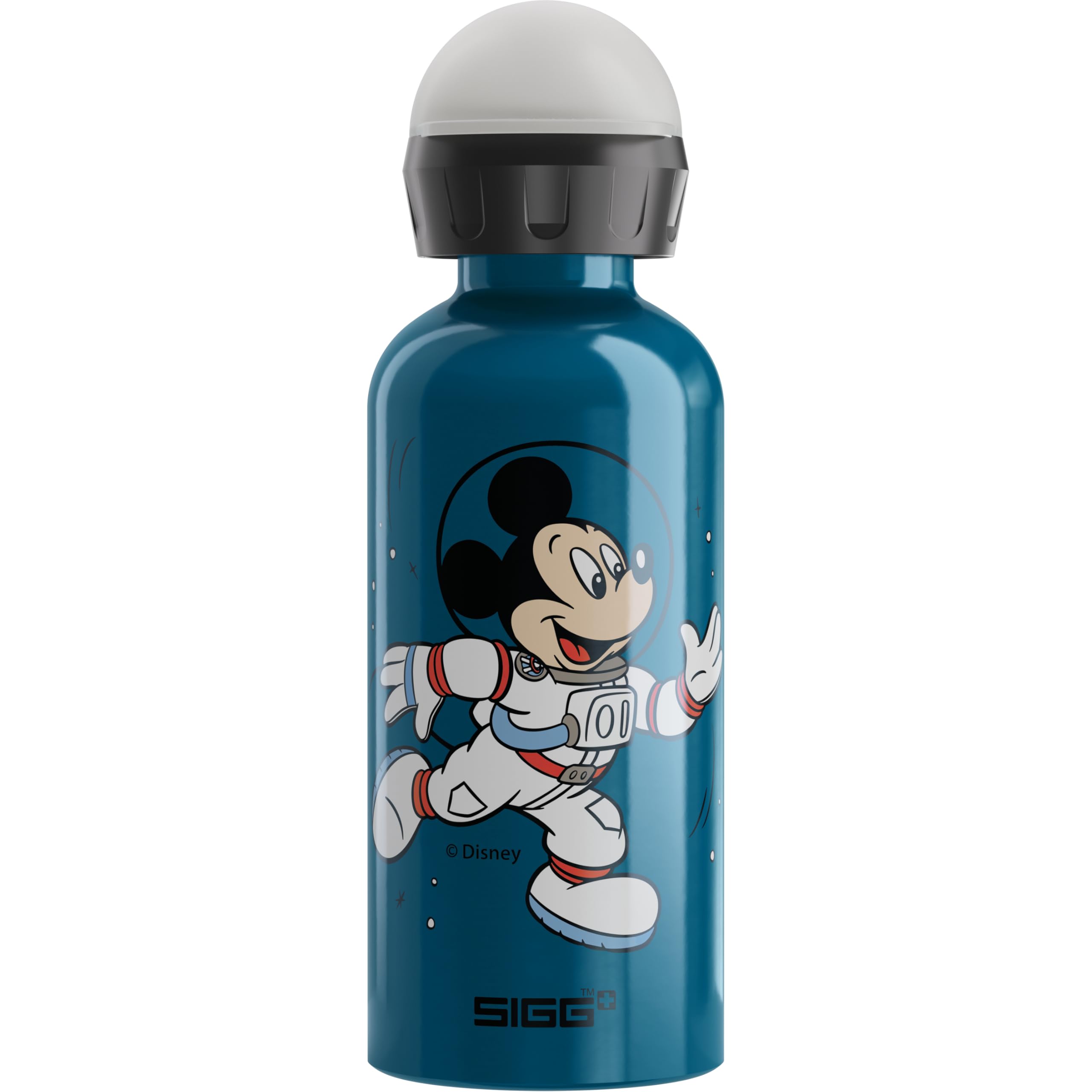 Sigg - Aluminium Water Bottle For Kids - KBT Mickey Astronaut (Disney) - Leakproof - Lightweight - BPA Free - CO2 Partner Certified - School & Sports - Light Green - 0.4L