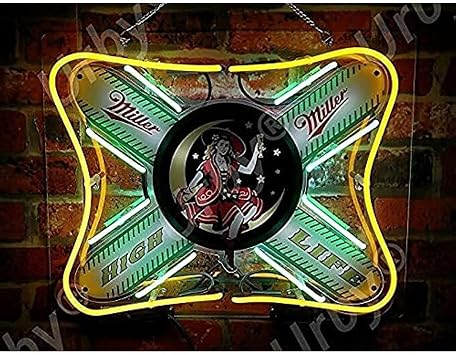 20in Millers High Life Girl Neon Sign Acrylic Home Gift Artwork Wall Decor Neon Light