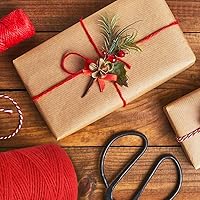 Vista 4 de Vivifying - Cuerda roja de 656 pies de 2 mm para envolver regalos de Navidad, manualidades, embalaje y decoración