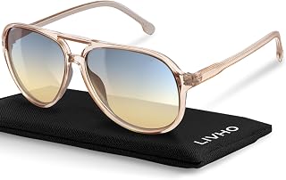 Trendy Polarized Aviator Sunglasses Women Men, Retro Sun Glasses for Women Men 2025, Oversized UV Protection Shades