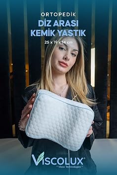 Bacak Aras  Ortopedik Yast k - Diz Bacak Aras  Visco Yast k Bacak Destek Minderi Pembe 25x19x14, Mavi