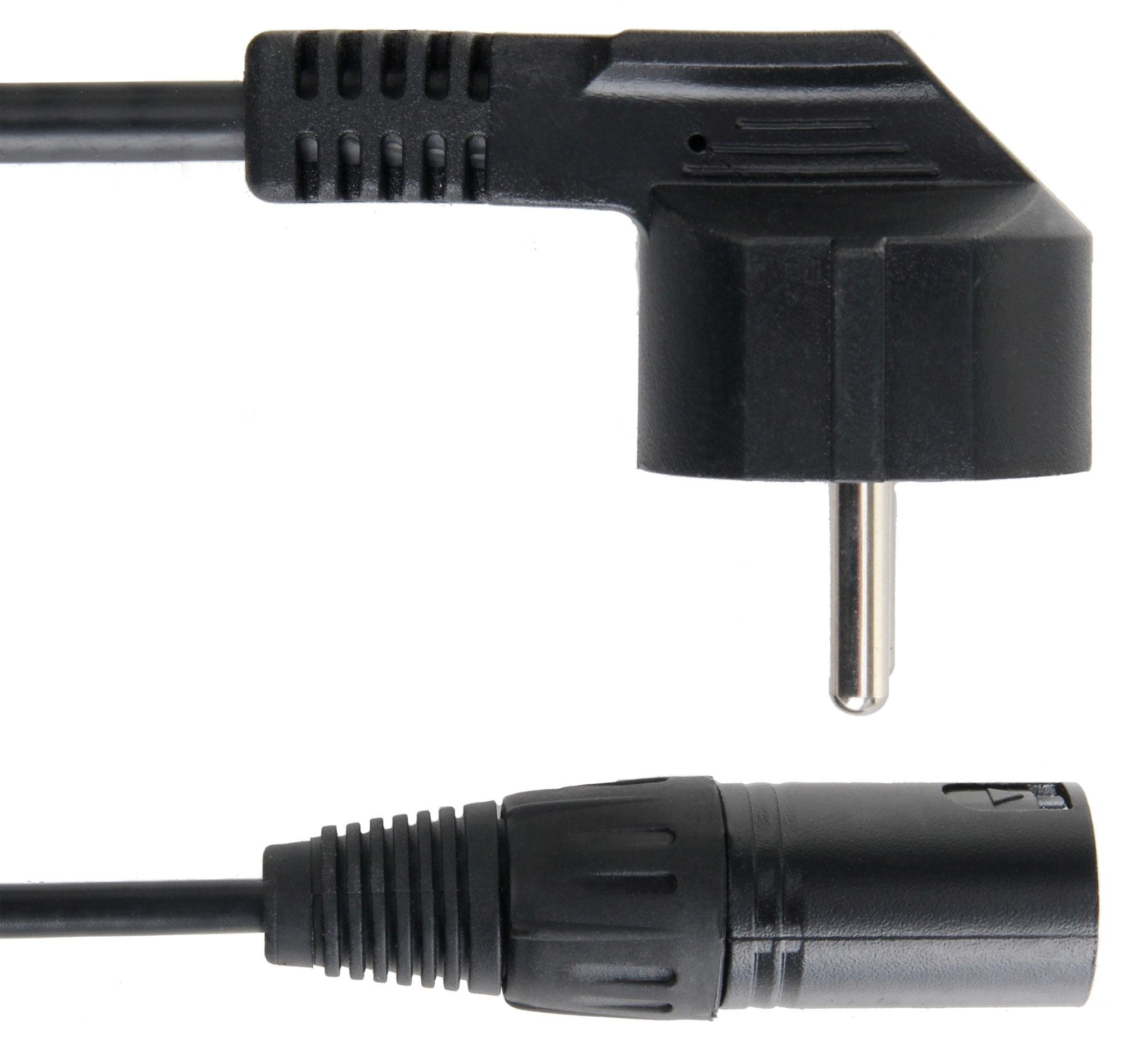 Pronomic Stage EUIECX-15 Hybridkabel Schukostecker auf Kaltgerätebuchse, XLR/XLR 15m (ideal zur Verkabelung von Aktiv Boxen, PA Lautsprechern, Lichteffekten & Bühnenbeleuchtung)