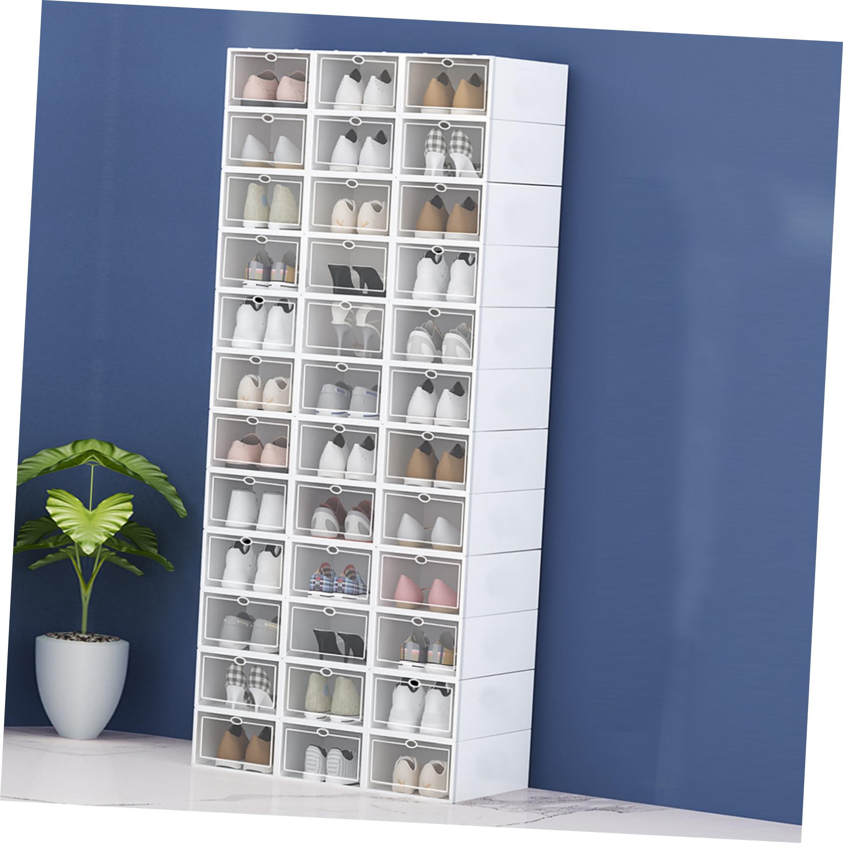 Zerodeko 6 Piezas Cajas de Zapatos de Plástico Transparente Tipo Cajón Caja para Guardar Zapatos Organizador para Hogar