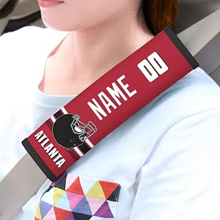 Seat Belt Pads 2 Packs Customized Any Name Any Number Universal Fit Gifts for Men Kids Dad