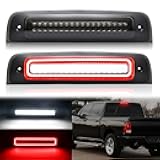 Mynoway LED 3rd Brake Light Compatible with Ram 1500 2500 3500 2010-2018/Ram 4500 5500 2011-2018,Red F1 Style High Mount Stop Light White LED Cargo High Mount Lamp (Smoke,Red+White)