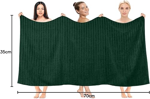 Vista 398 de DAN RIVER Paquete de 1 toalla de baño de 40 x 80 pulgadas, toallas de baño extragrandes de secado rápido para baño, toallas suaves y absorbentes