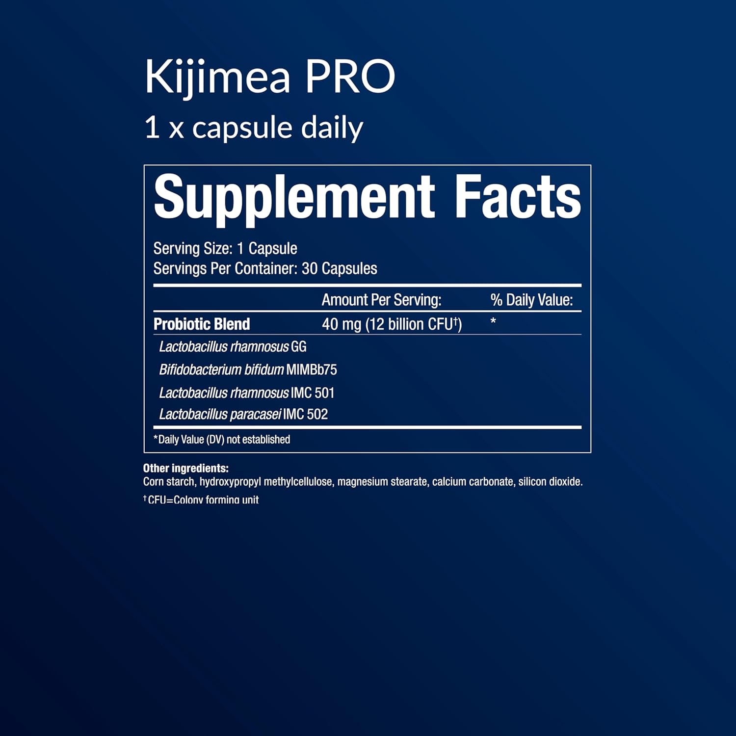 Kijimea PRO Bifidobacterium Probiotic Bifidum MIMBb75, 4 Clinically Validated Strains, Supports Gut Barrier Function, Reduces Occasional Bloating, Diarrhea, Constipation, 30 Capsules