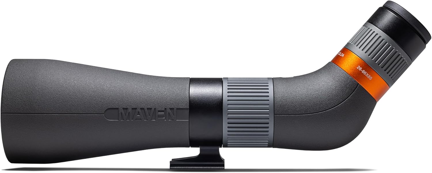 Maven CS.2A Spotting Scope – 27-55x80mm Angled Spotter with ED Glass, HD High-Definition Optics, Waterproof Fogproof Spotting Scope for Hunting, Bird Watching & Long Range Target Shooting