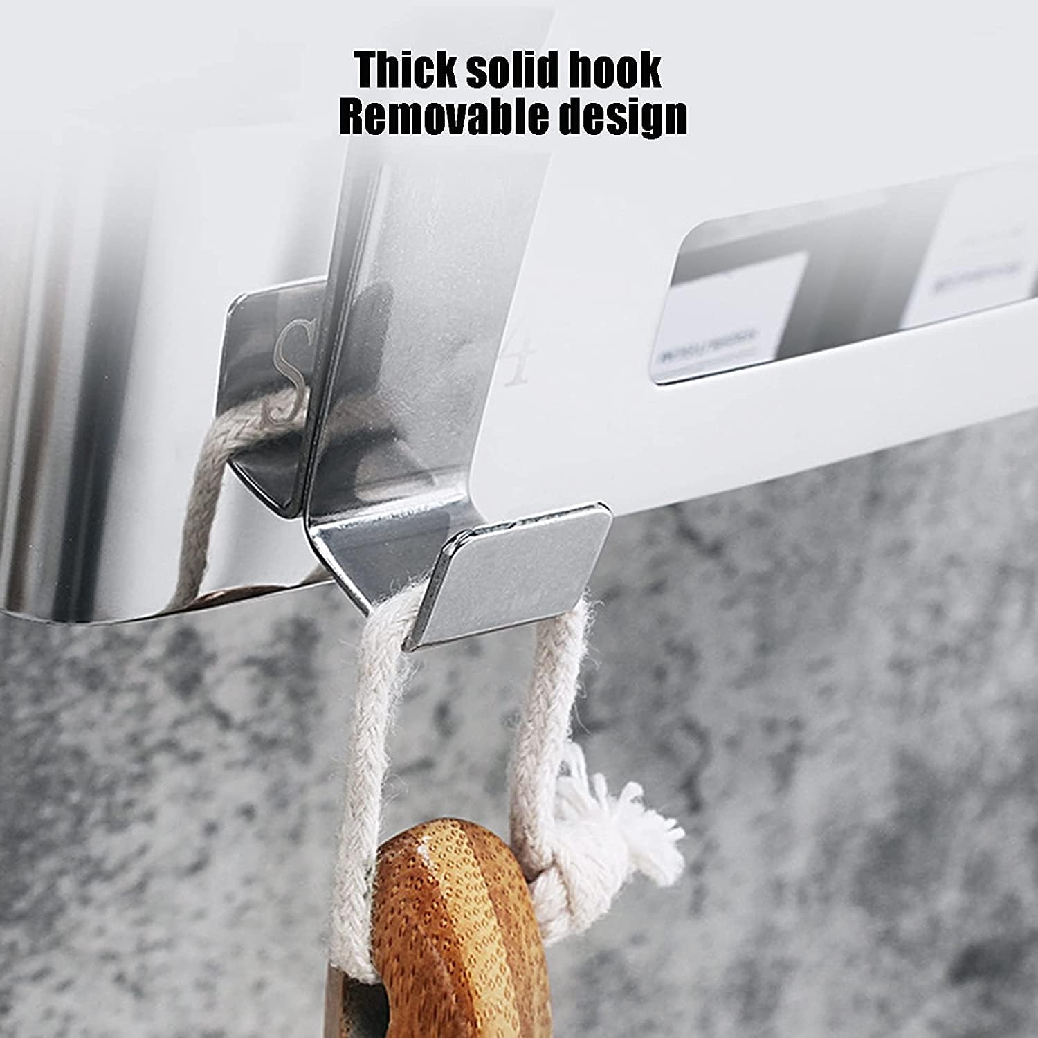 Mensola Bagno Mensola Portaoggetti da Doccia in Acciaio Inox con Ganci Parete per Bagno Senza Perforazione Scaffale Doccia(30.3 * 12.5 * 5cm)