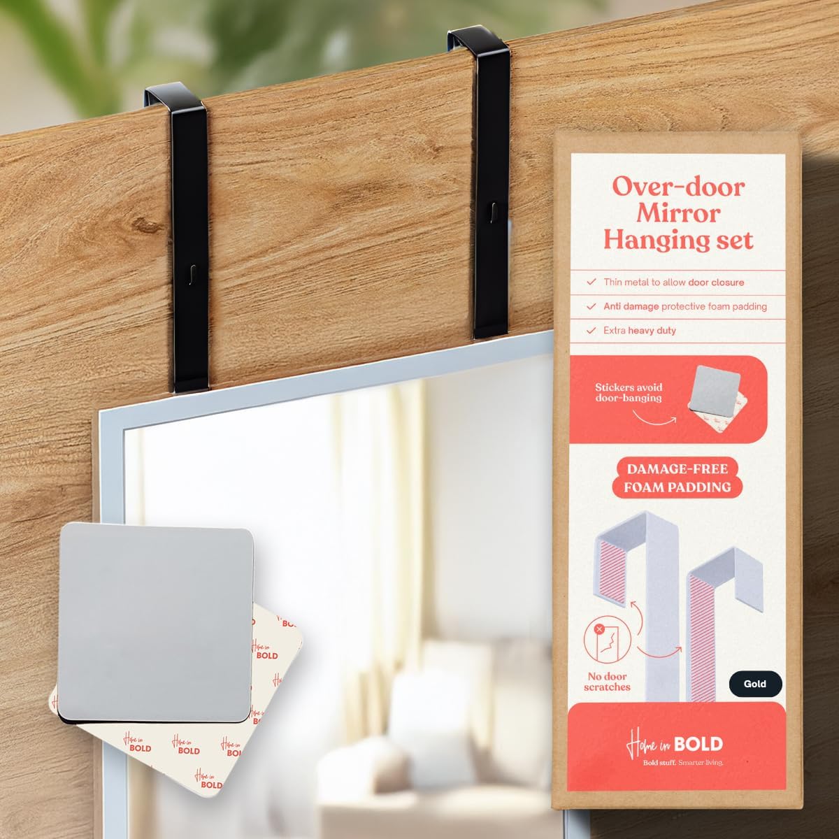 Amazon.com: Over-The-Door Mirror Hanger (Patent Pending) : Adjustable ...