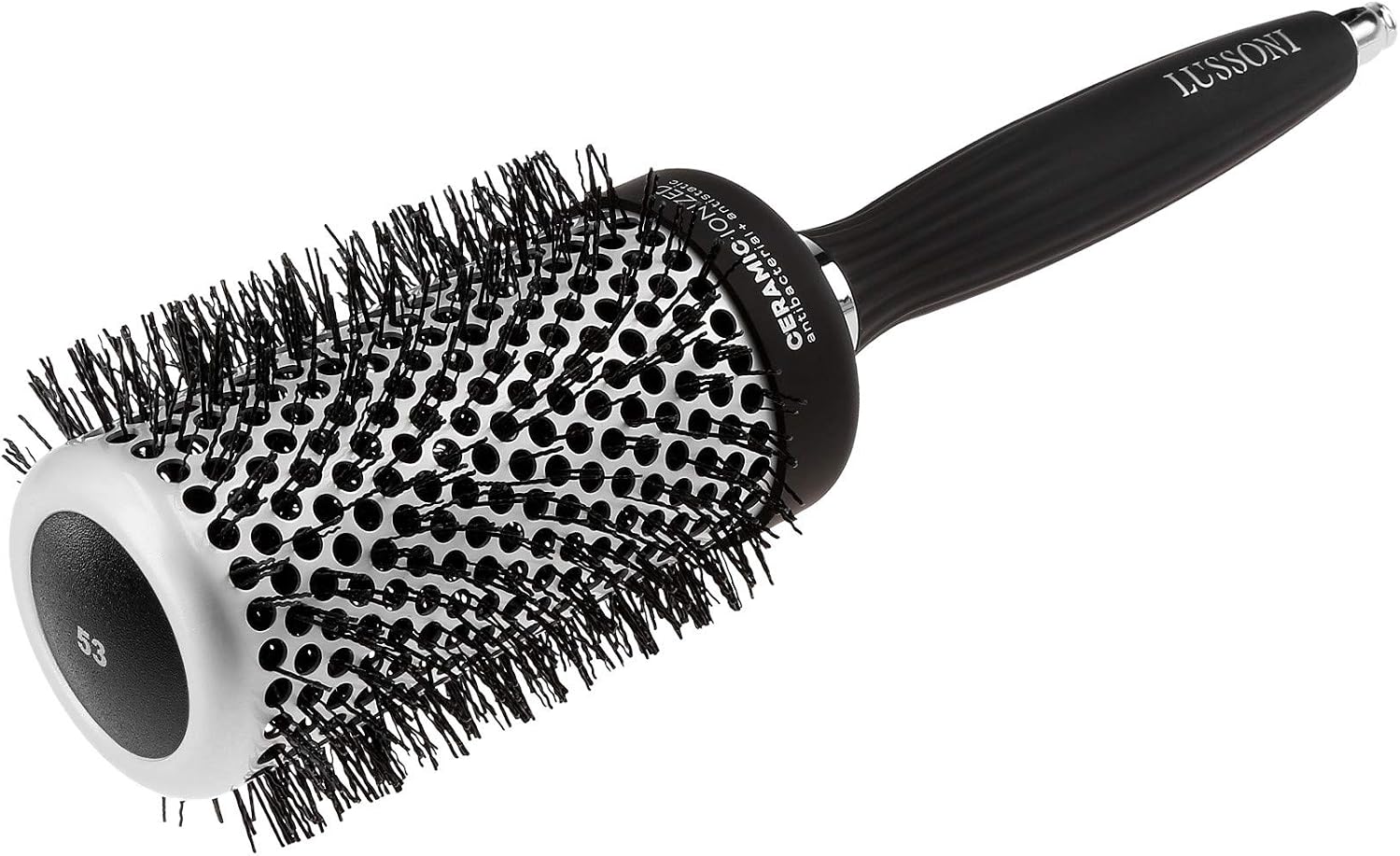 TB TOOLS FOR BEAUTY LUSSONI Professional Antistatic Styling Brush with Ribbed Bristles, Black (53 mm), x - Image 3