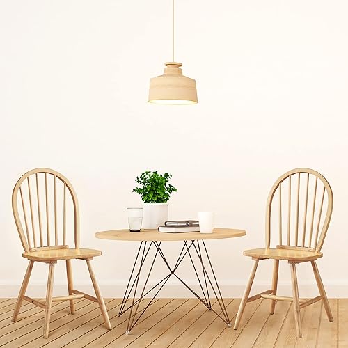 Miniatura 2 de WATERJOY Juego de 2 sillas de comedor de madera de 18 pulgadas, sillas de asiento Winsome de madera de caucho con respaldo alto para cocina, sala de