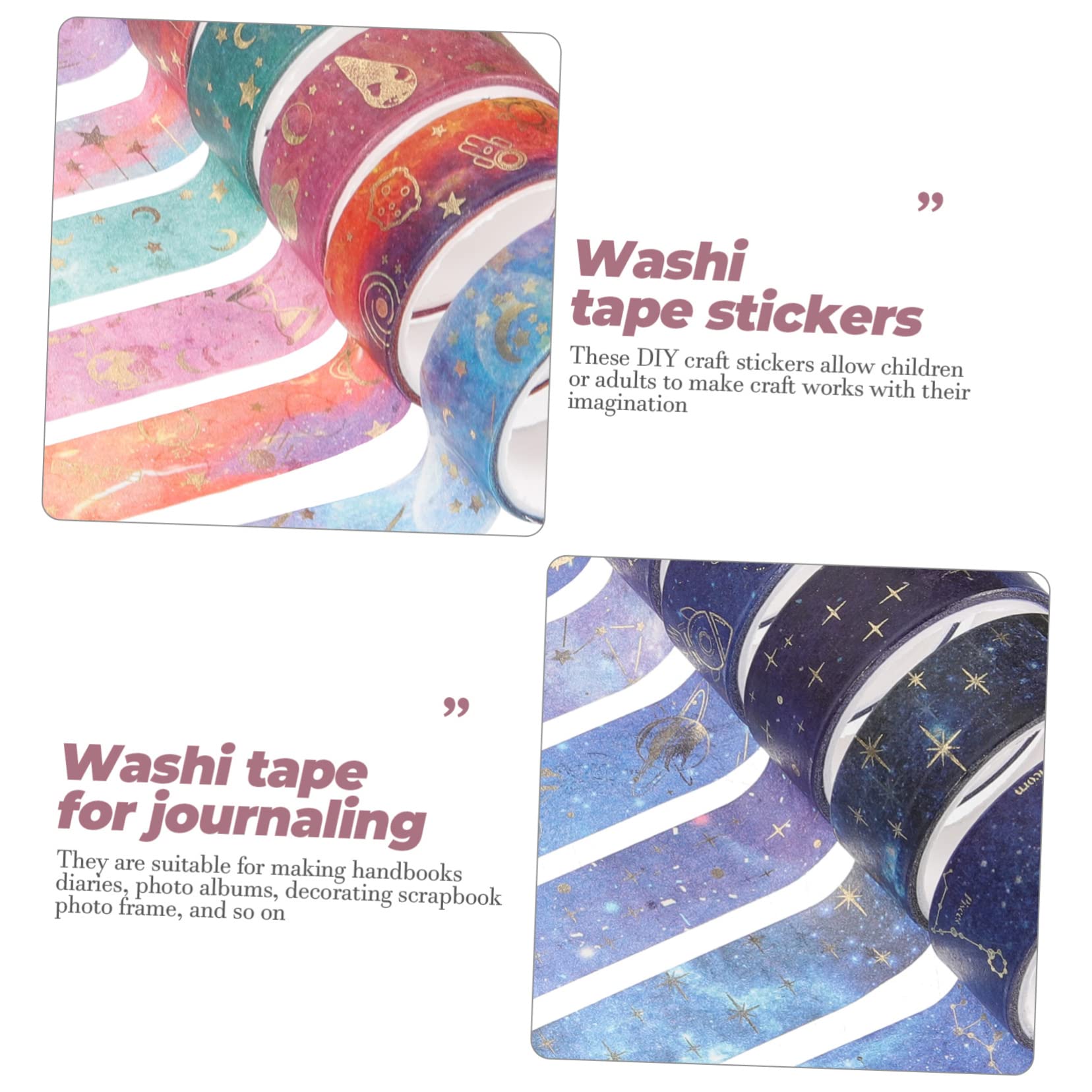 SEWACC 48rollos Cinta Washi De Diseño De Estrellas Para Scrapbooking y Accesorios De Manualidades y