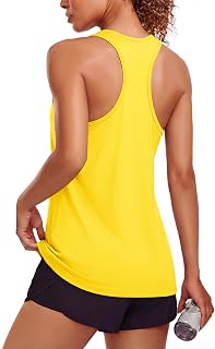 MAGCOMSEN Tank Tops for Women Workout Racerback Sleeveless Racer Back Tops Athletic Yoga Running Gym Muscle Pilates Tank