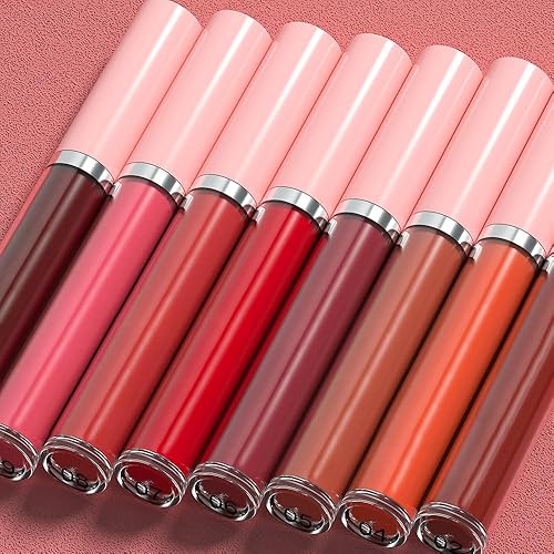 Miniatura 125 de AMY'S DIARY Juego de 2 delineadores de labios y lápiz labial color marrón palisandro mate, brillo de labios verde, lápiz labial líquido mate, 24