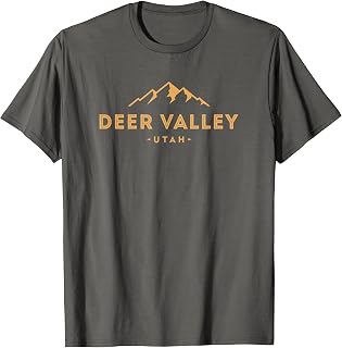 Deer Valley Utah Souvenir UT Mountain Mens Womens Vintage T-Shirt