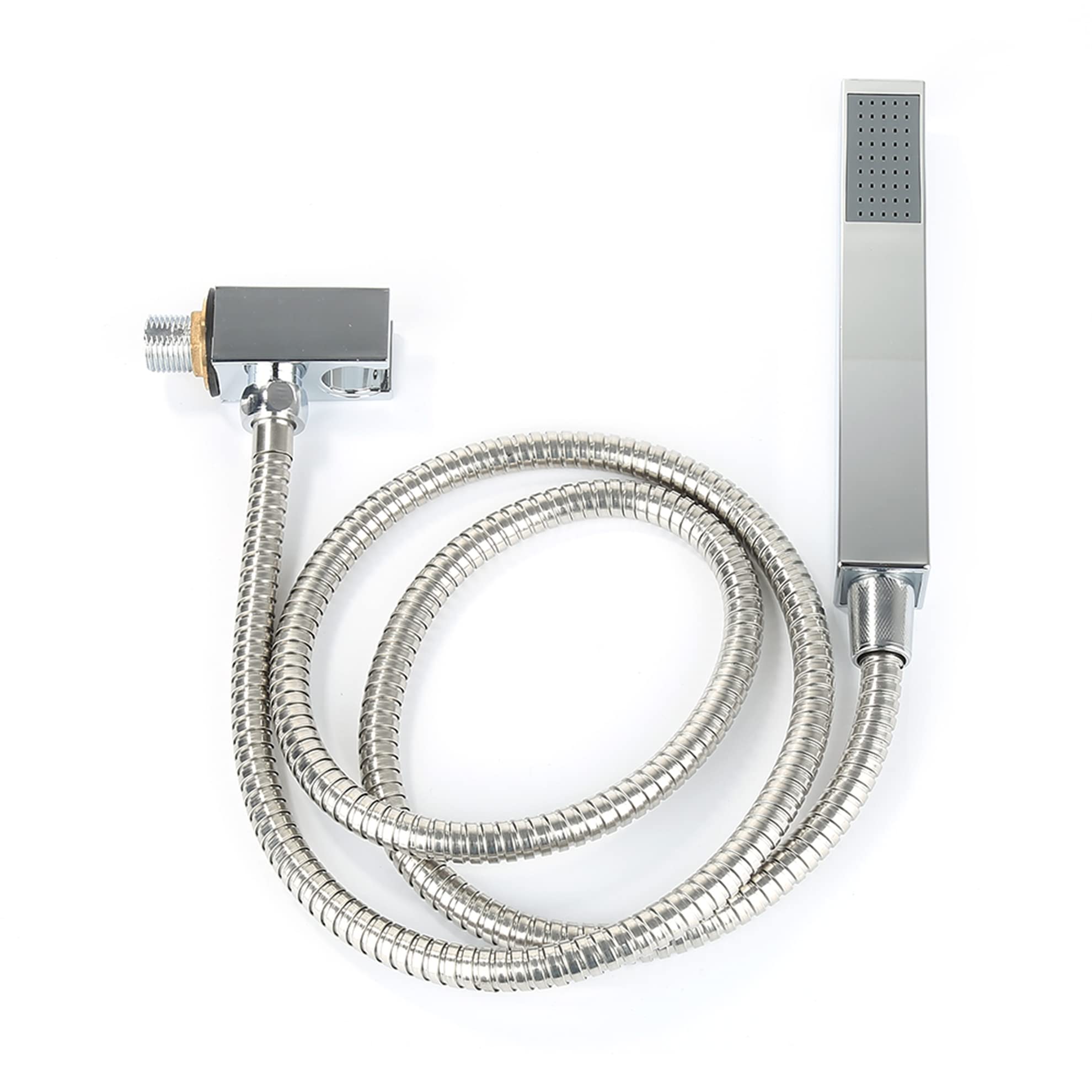 MINGYI Colonne de Douche Hydromassante, avec Douchette et Pommeau, 4 Modes de Douche, Connecteur DIN Standard 1/2'' (Argent, 15×130 cm)