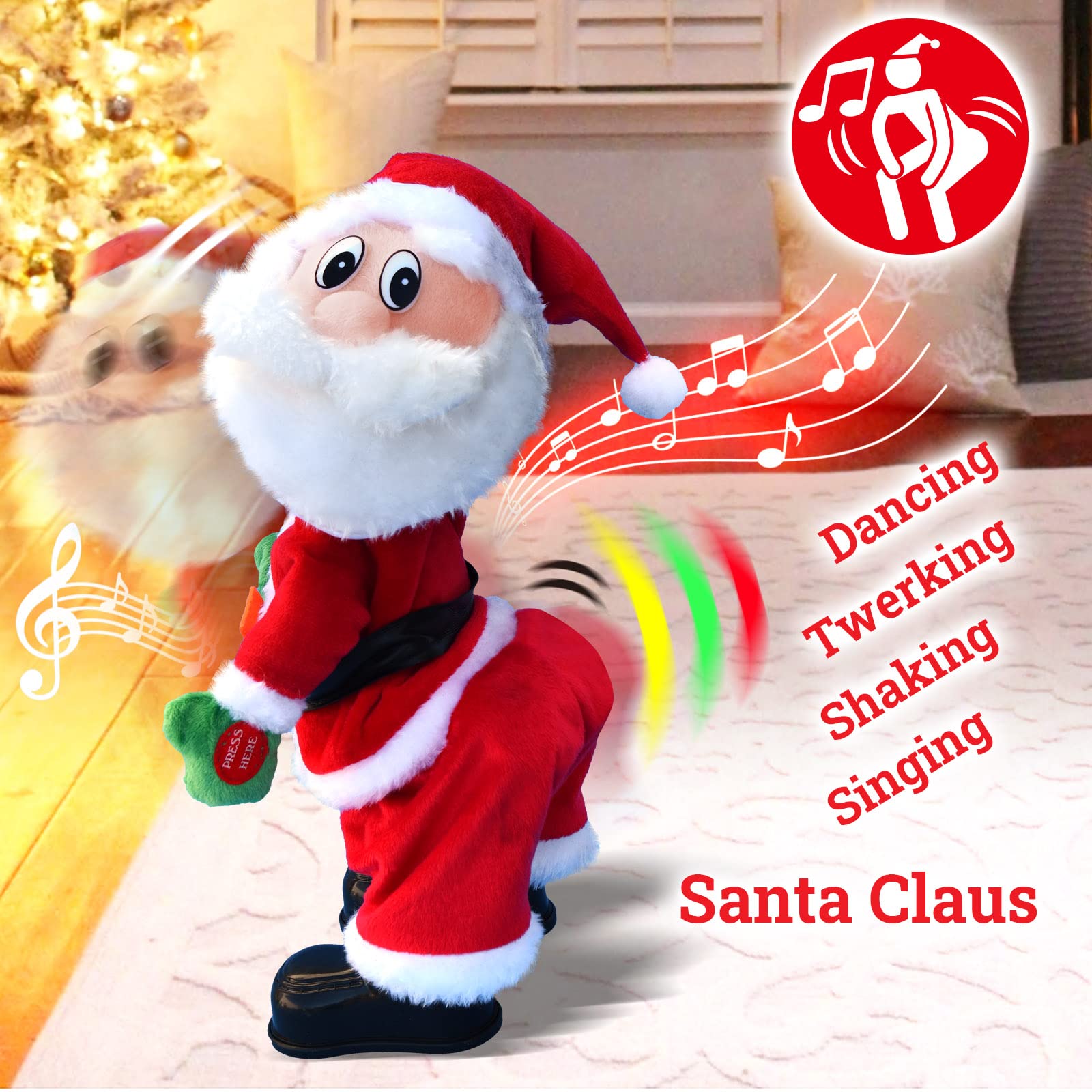 Peluche Juguete De Papa Noel Bailando Claus Bailando Juguetes Que
