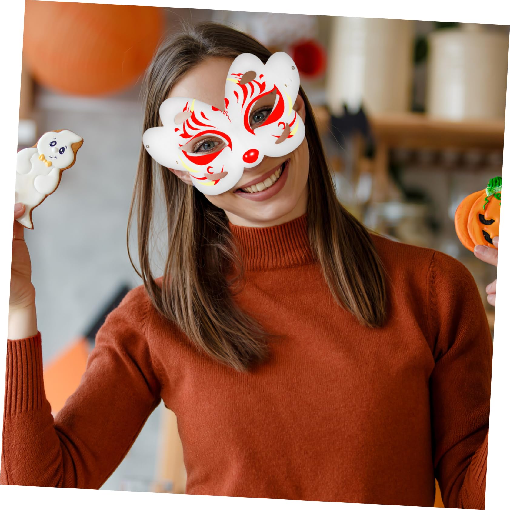 TOYANDONA 20pezzi Maschera Di Carnevale Non Verniciata in Carta Per Donna Adatta Per Feste Di Masquerade Halloween Feste Di Compleanno Cosplay e Altre Occasioni