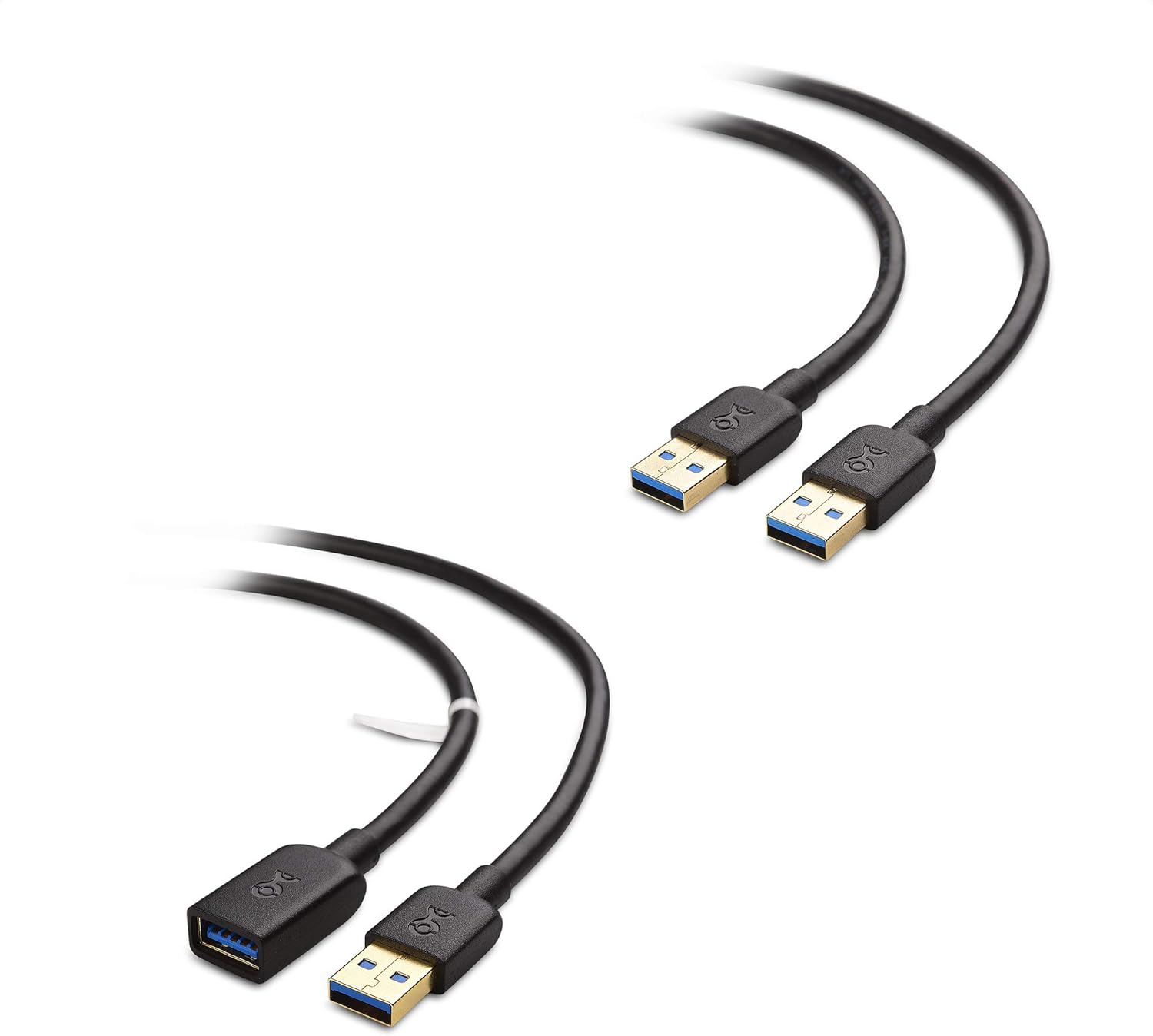 Cable Matters Long USB 3.0 Cable (USB to USB Cable Male to Male) in Black 10 ft
