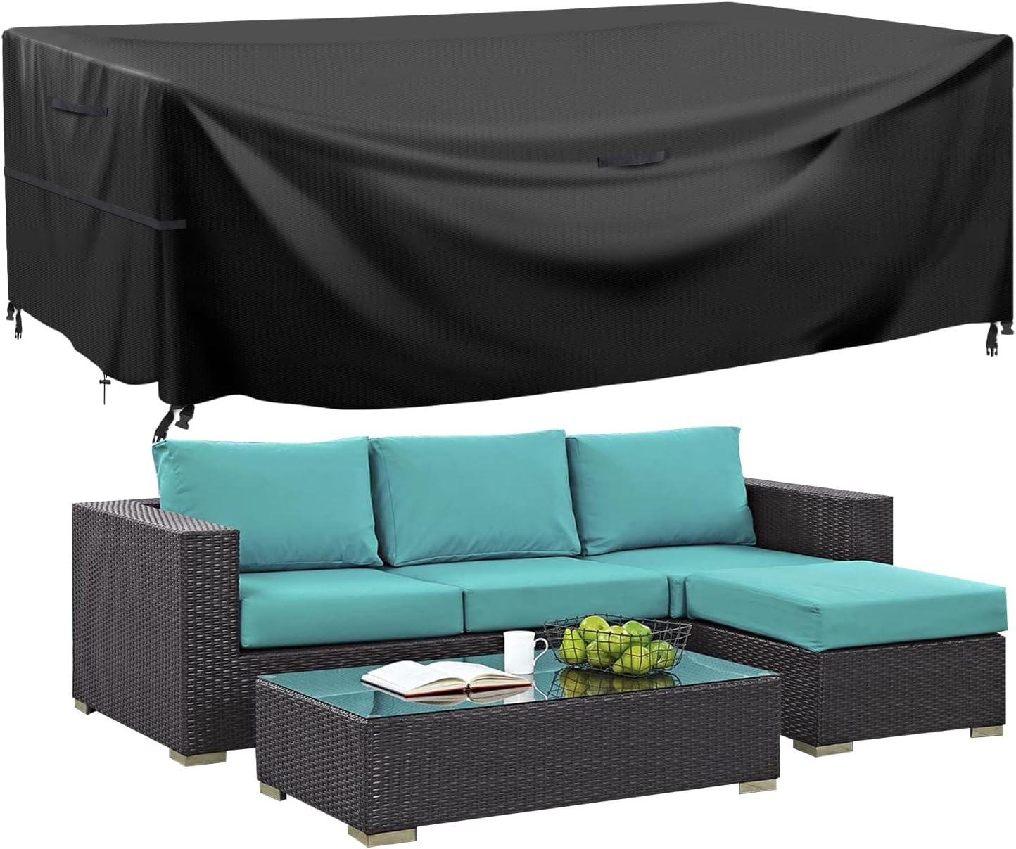 Garden Furniture Cover,200X165X80cm Garden Table Cover 600D Heavy Duty Oxford Polyester Outdoor