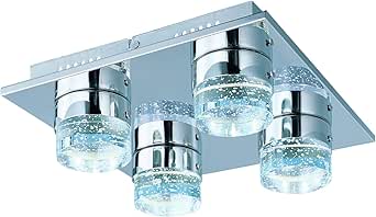 Polished Chrome Fizz Iv 4 Light Led Flushmount Ceiling Fixture