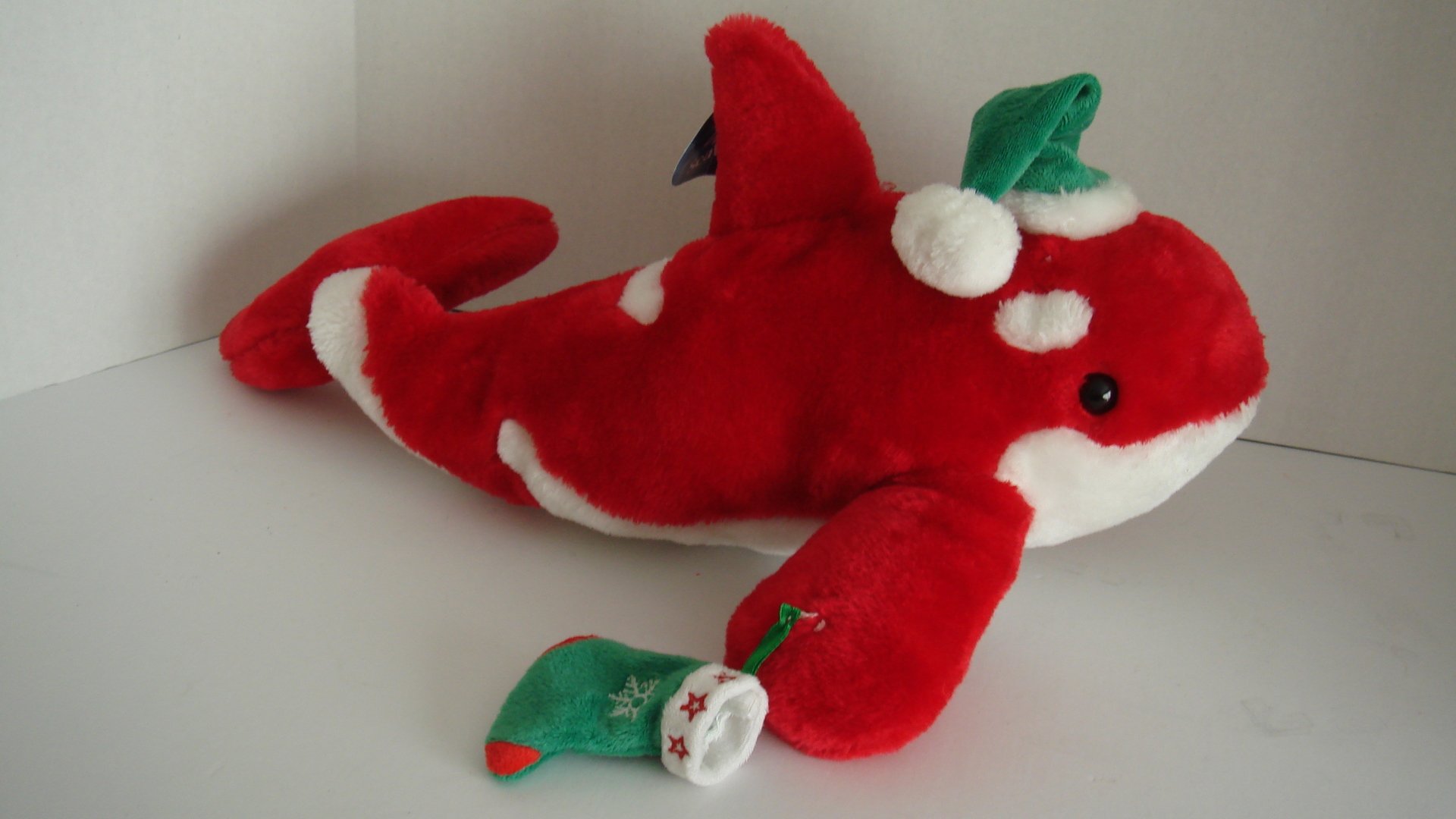 Sea World Shamu The Whale Christmas With Santa Hat Stocking