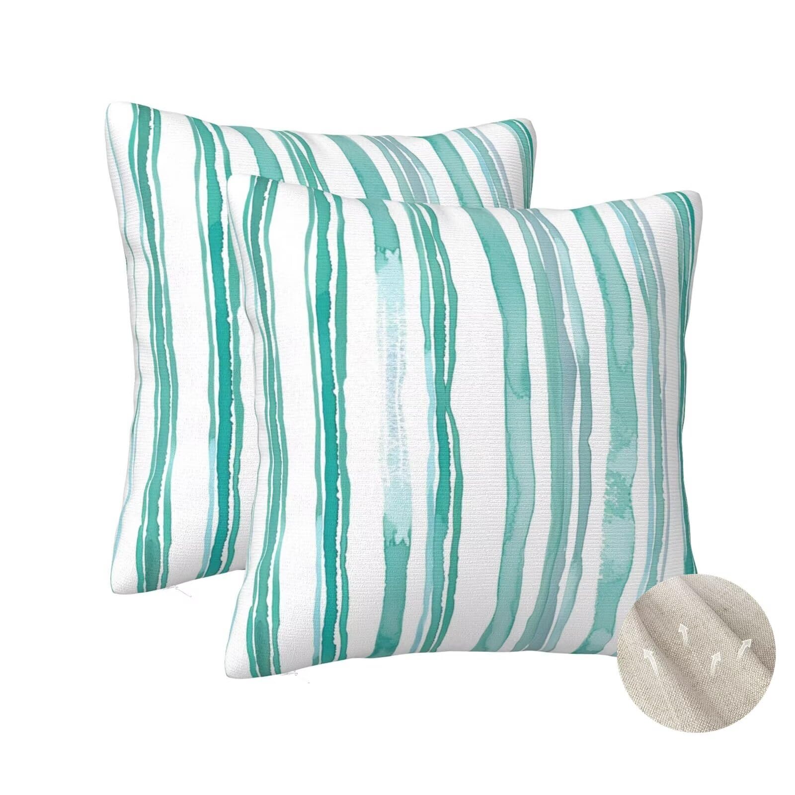 Housse coussin 50x50 cm vert lot de 2 pour protéger et rénover vos coussins de canapé
