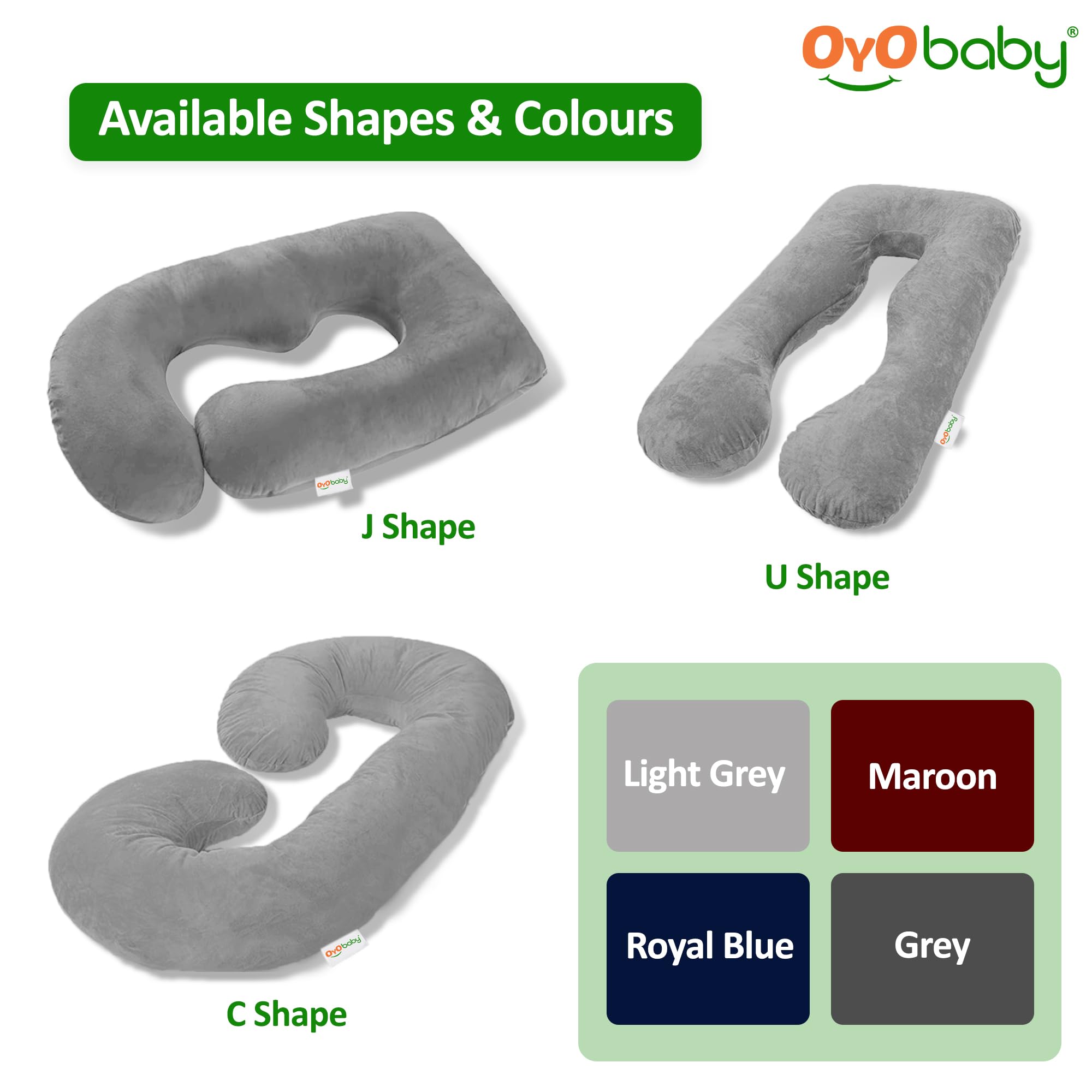 J-Shape Maternity Pillow - Full Body Pregnancy Support -8 J-Shape Maternity Pillow - Full Body Pregnancy Support -8