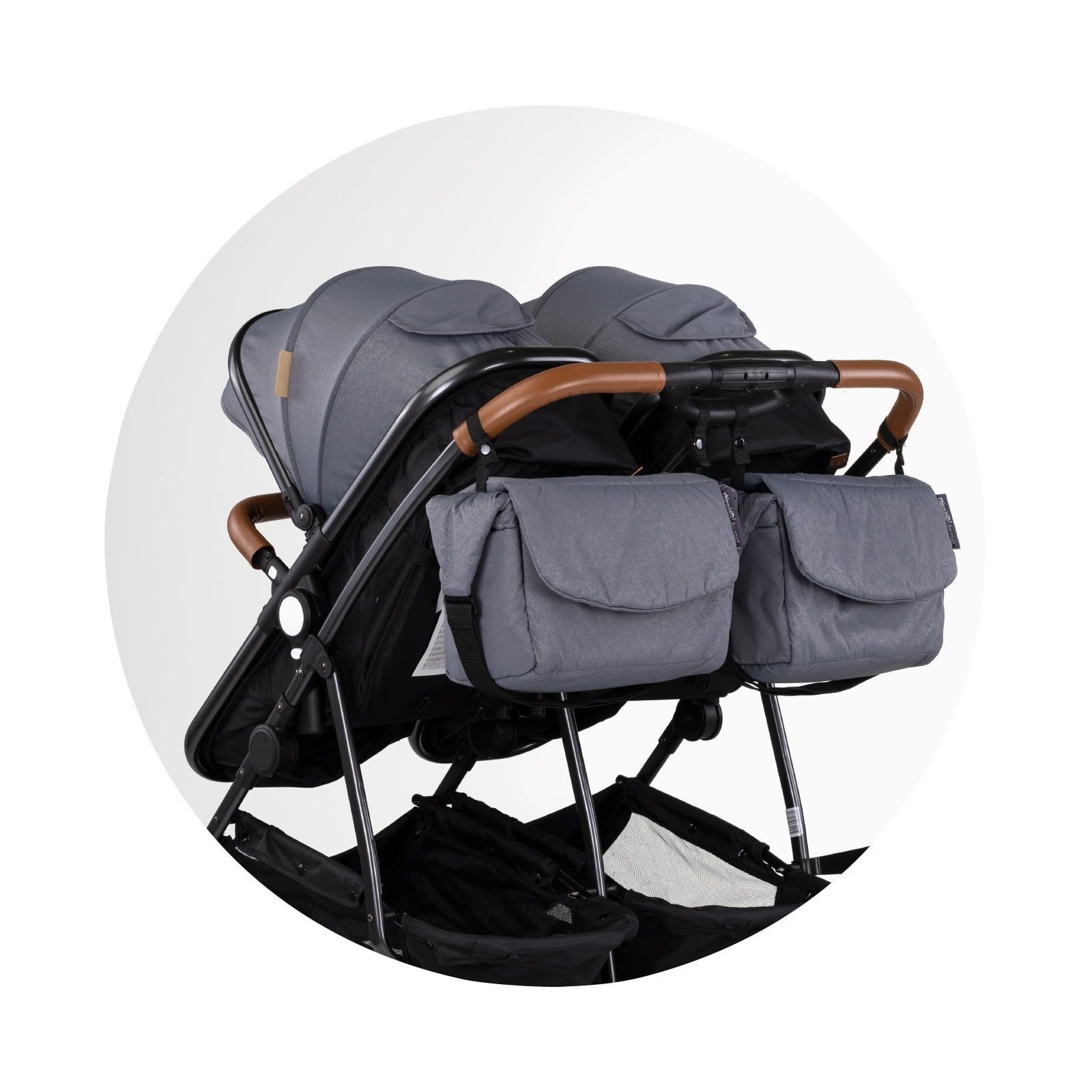 DUO SMART Passeggino gemellare o per bambini di età vicina, larghezza 79 cm, colore grigio senza cosy