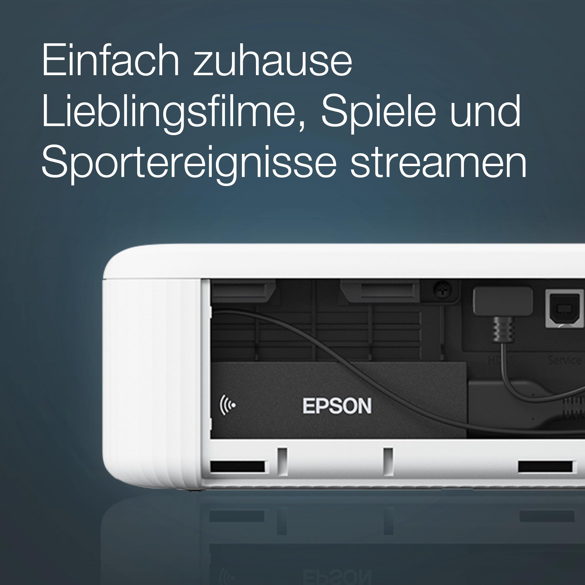 Epson CO-FH02 | Full-HD-1080p-Smart-TV-Projektor | Android TV | 3LCD | 3.000 ANSI-Lumen | 391"-Projektionsfläche | Einfache Einrichtung | Trapezkorrektur | HDMI | Für Zuhause und Büro | Weiß
