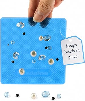 Beadalon Bead Mat Tacky 4.25-Inch-by-4.25-Inch,Blue