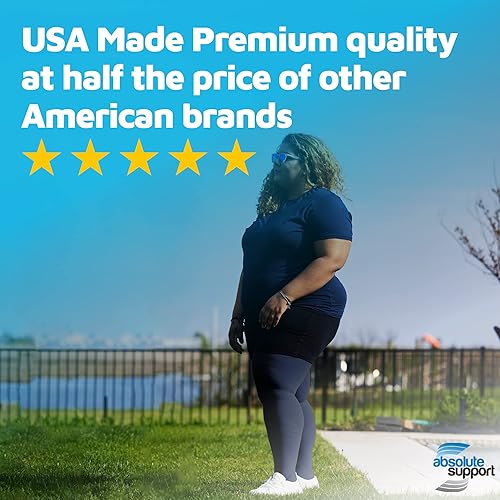 Miniatura 2 de Pantimedias de compresión para mujer de 20-30 mmHg con punta abierta, mallas de compresión de cintura alta ancha para mujer, circulación de venas