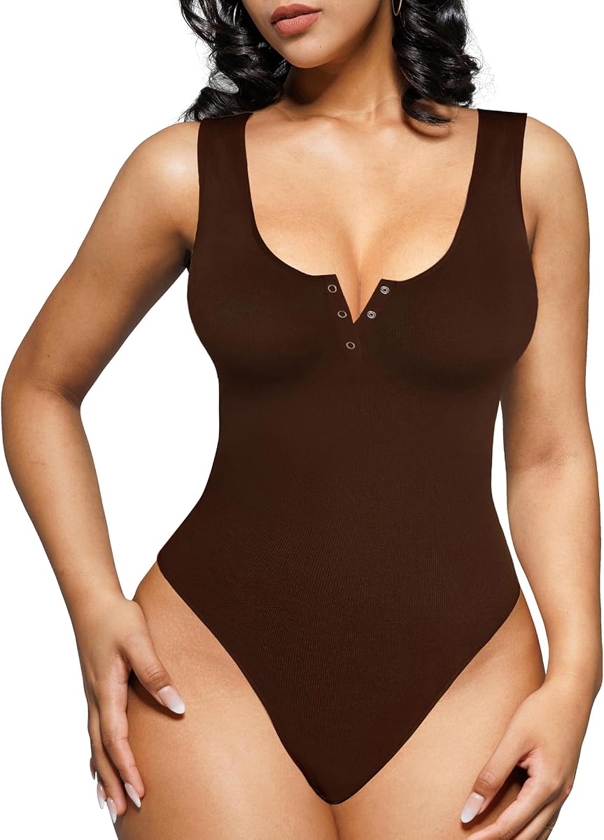 Popilush Body para mujer con control de barriga, trajes de verano