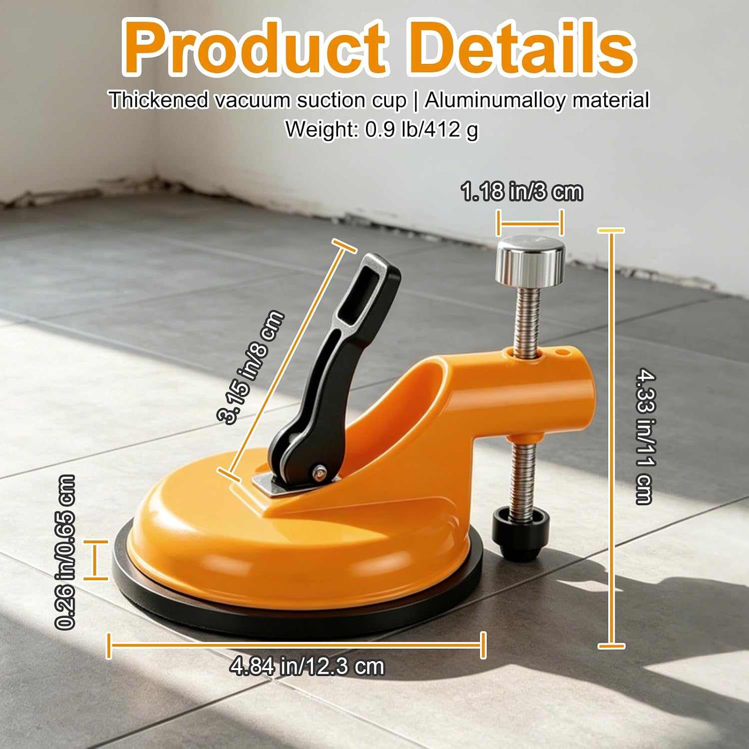Floor Gap Fixer Tool, Floor Gap Suction Tool Tile Levelers Adjustable Height Setter with Heavy Duty Rubber Suction Cups Countertop Leveling for Vinyl Plank, Wood,Laminate, Tile