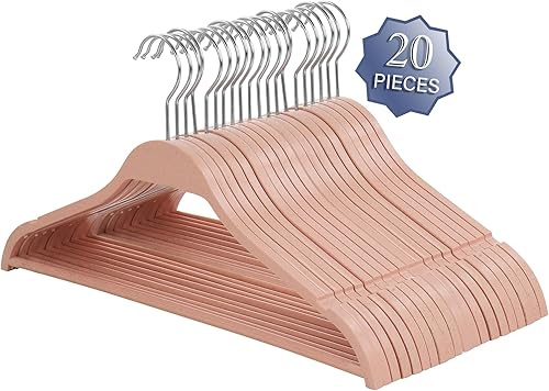 Vista 2 de Elama Home 20 piezas Perchas biodegradables en rosa (ELH-20)