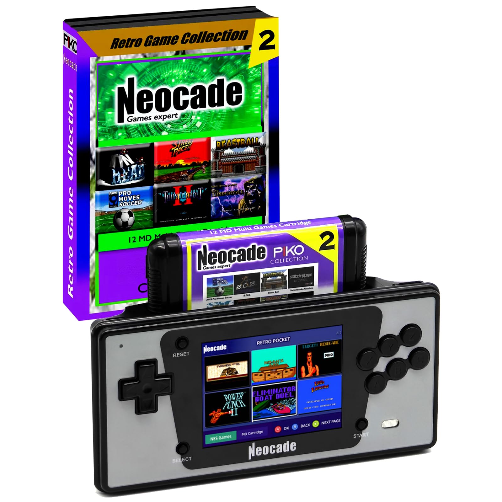 Amazon.co.jp: NEOCADE ポケット レトロゲーム機 メガドライブ用