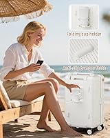 Amazon.com | Joyway 22 Inch Carry on Luggage with Cup Holder, Hard