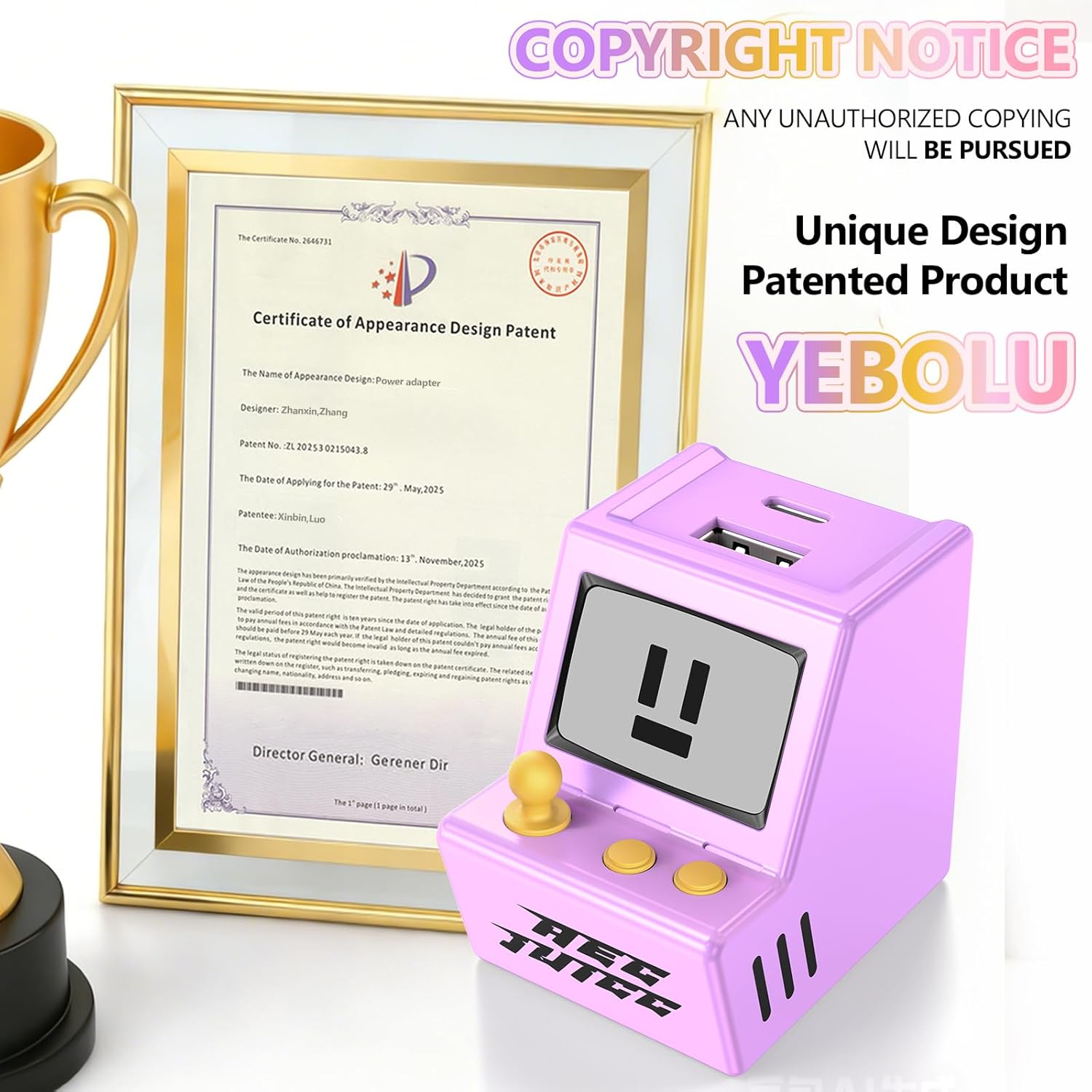 USB C Wall Charger Block with 3.3 FT Long Charging Cable Dual 30W USB A Charger Block with Foldable Plug 3A Fast Charging Type C Charger Cord for iPhone 17, Air, Pro, Pro Max, for Samsung, Purple - Image 8