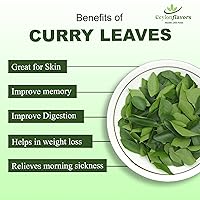 Vista 3 de Sabores de Ceilán Hojas de curry sin gluten, hierbas secadas al aire, alimentos frescos con todos los sabores, comida asiática, especias indias