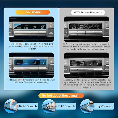 Vista 27 de LFOTPP Protector de pantalla F150 para 2015-2021 2022 2023 F*ord F 150 F150 F250 F350 F450 sync2 sync3 Coupé Hatchback 8 pulgadas navegación vidrio