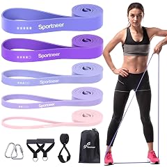 Sportneer Resistance Bands for Working Out Pull Up Bands 5-130lb 5 Levels Exercise Bands Workout Bands Set with