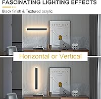 Vista 7 de Aipsun Paquete de 2 luces de pared exteriores, lámparas de luz exterior LED negras para montaje en pared, apliques de pared modernos para porche