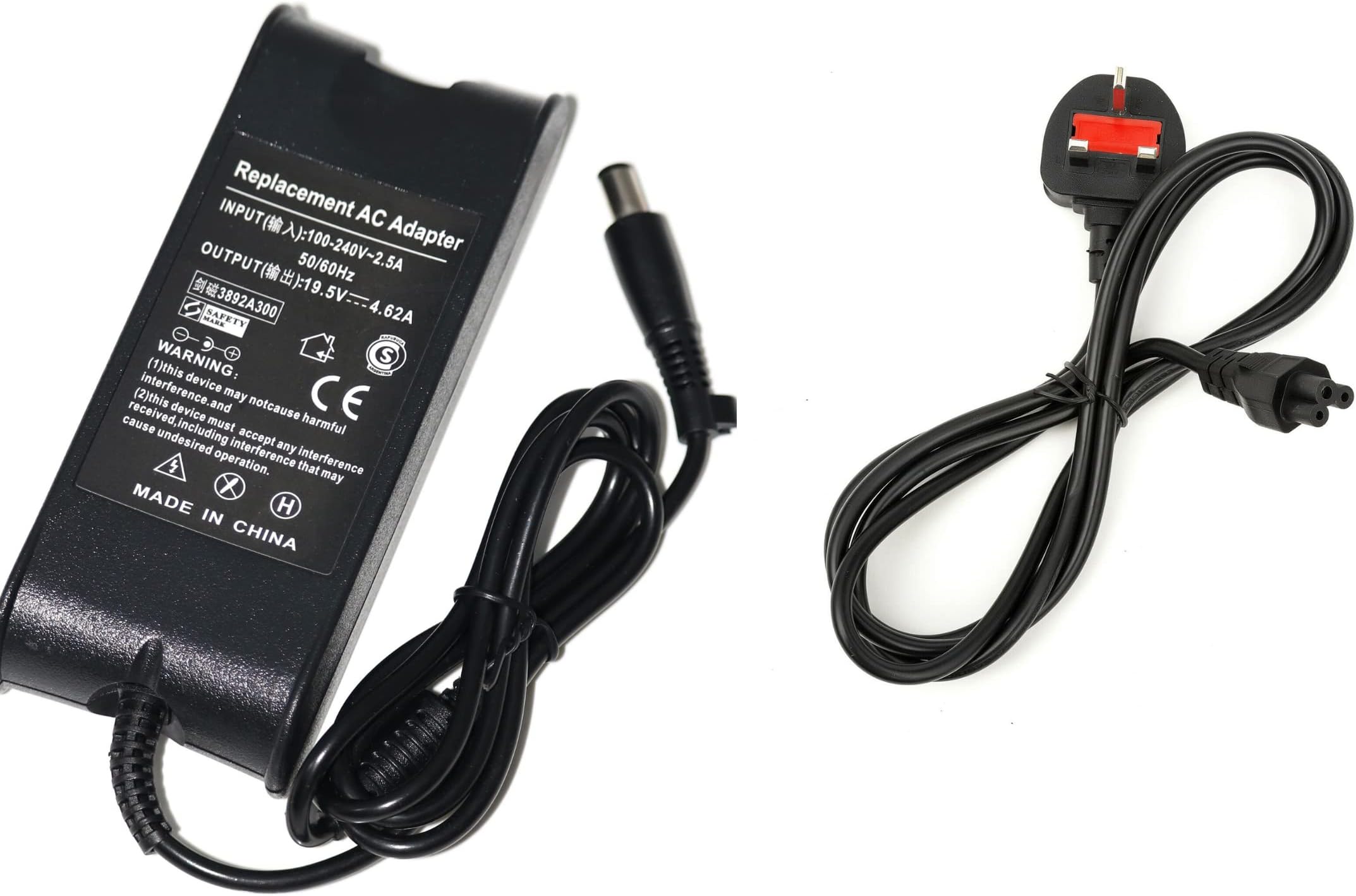 19.5V 4.62A 90w 7.4mm*5.0mm Replacement Laptop Adaptor Adapter Charger for Dell Studio 15-1557, 1535, 1536 with UK Plug