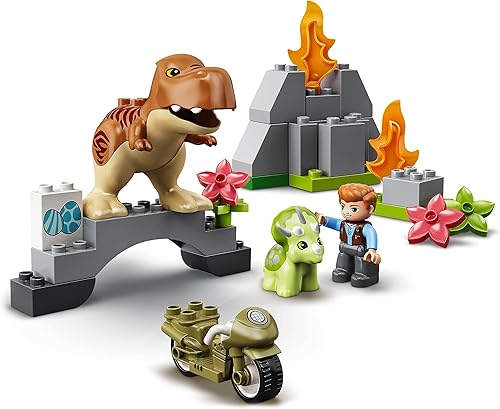 Miniatura 5 de LEGO DUPLO Jurassic World T. rex and Triceratops Dinosaur Breakout 10939 Building ToyDinosaur
