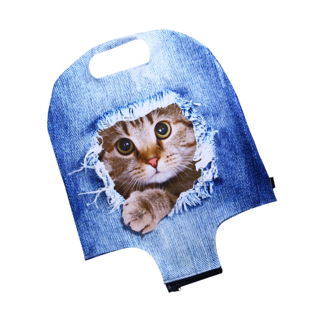 COLLBATH 2 Stück Kofferhüllen Mit Tier-Design Dehnbar Mit Katzen-Print Für 18-20 Zoll Große Taschen