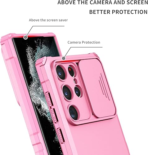 Vista 5 de Asuwish Funda de teléfono para S23 Ultra LTZJ US Pink2