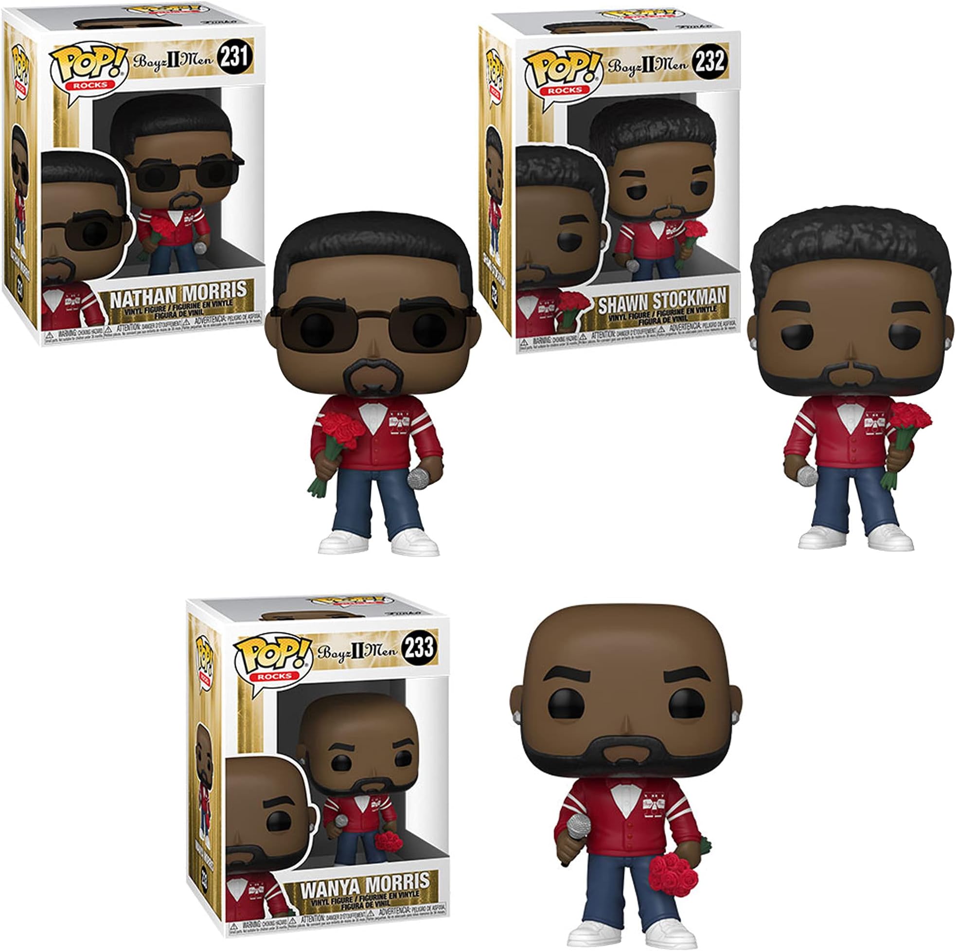 Boyz II Men Complete Set (3) Funko Pop! Rocks