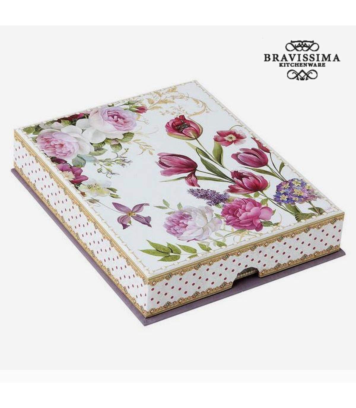 Image secondaire de Homania - 40929 - b/f. couverts 14.4x17.4x3.2 cm métal blanc 4 pieces